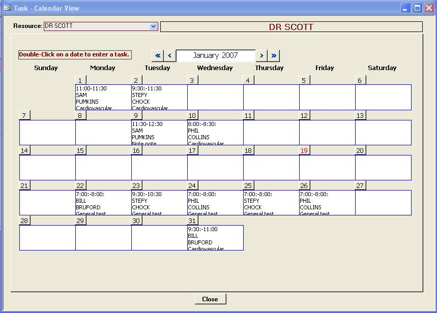 Ms Access Calendar Template Ms Access Scheduler Template 1 21 Microsoft Access