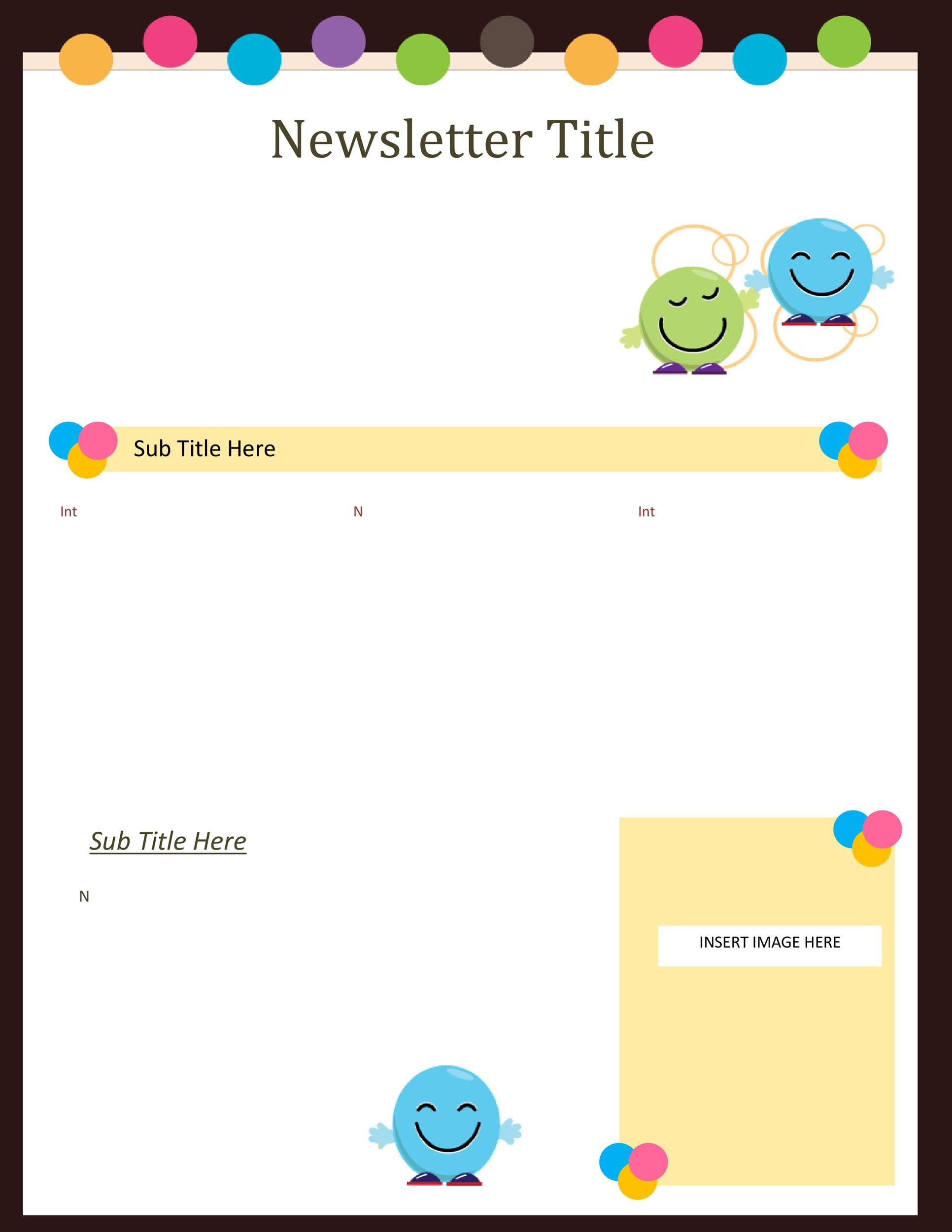 Newsletter Template for Preschool 50 Creative Preschool Newsletter Templates Tips
