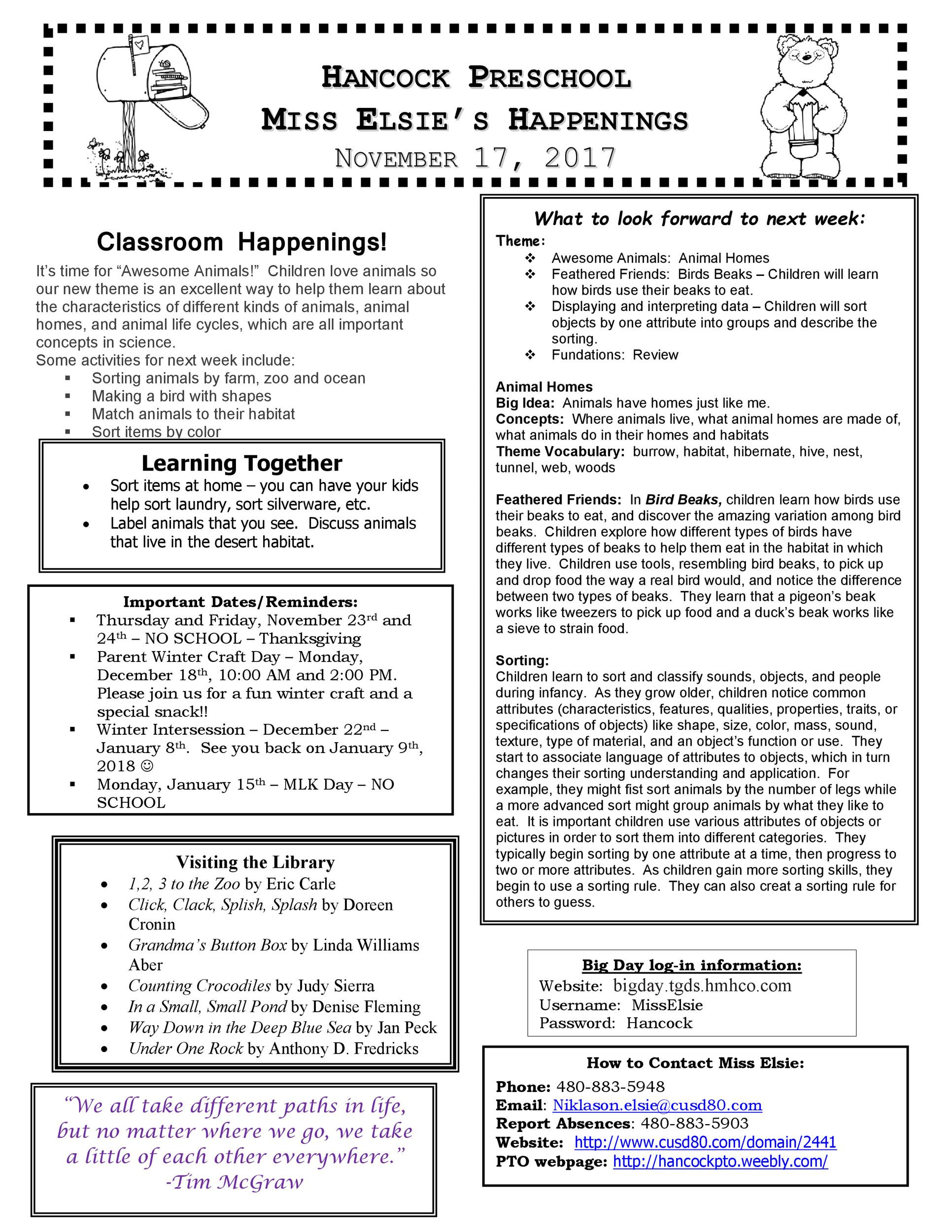 Newsletter Template for Preschool 50 Creative Preschool Newsletter Templates Tips