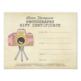 Photography Gift Certificate Template Certificate Templates Gifts On Zazzle