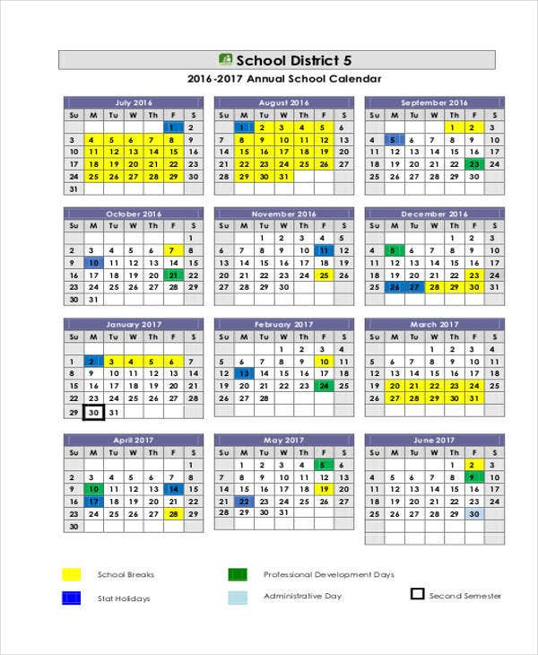 School Year Calendar Template 23 School Calendar Templates Free Word Pdf format