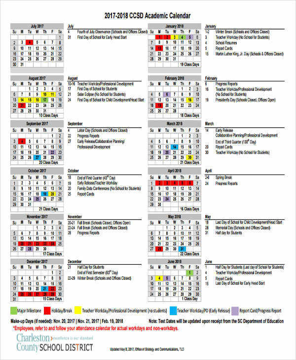 School Year Calendar Template Free 17 School Calendar Templates In Ms Word