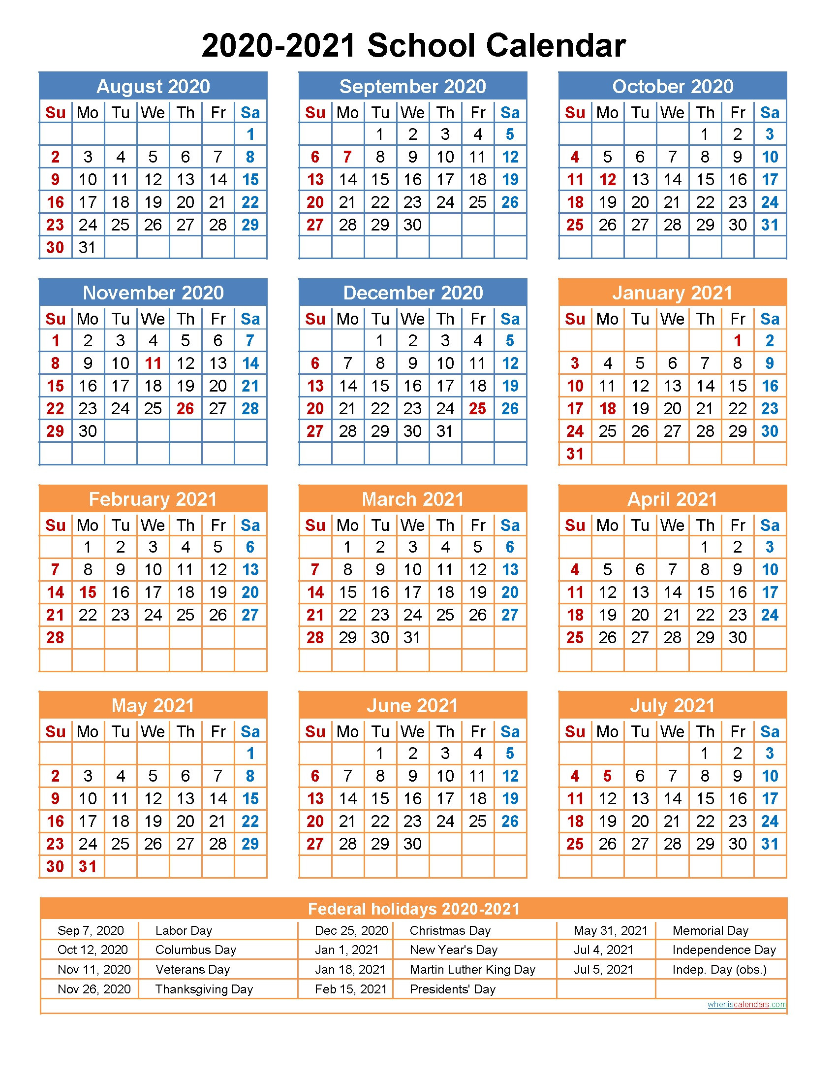 School Year Calendar Template School Year Calendar Template Addictionary