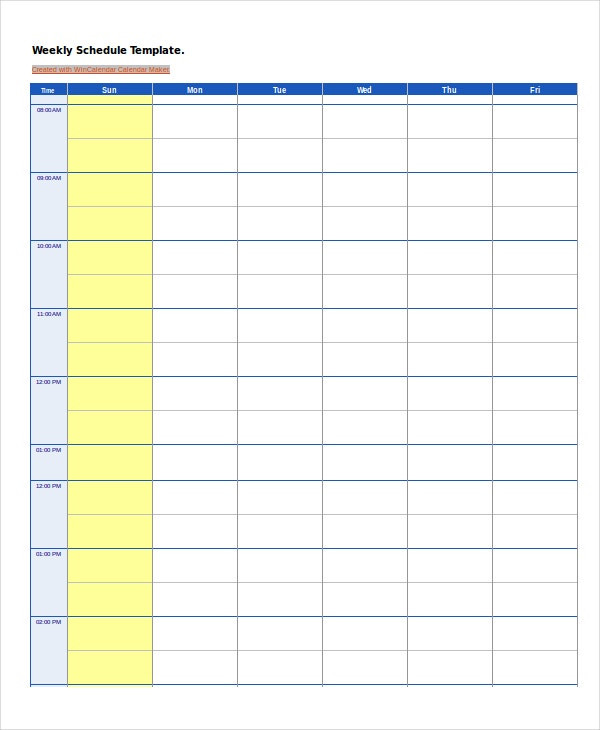 Work Week Calendar Template Blank Weekly Schedule Excel Driverlayer Search Engine