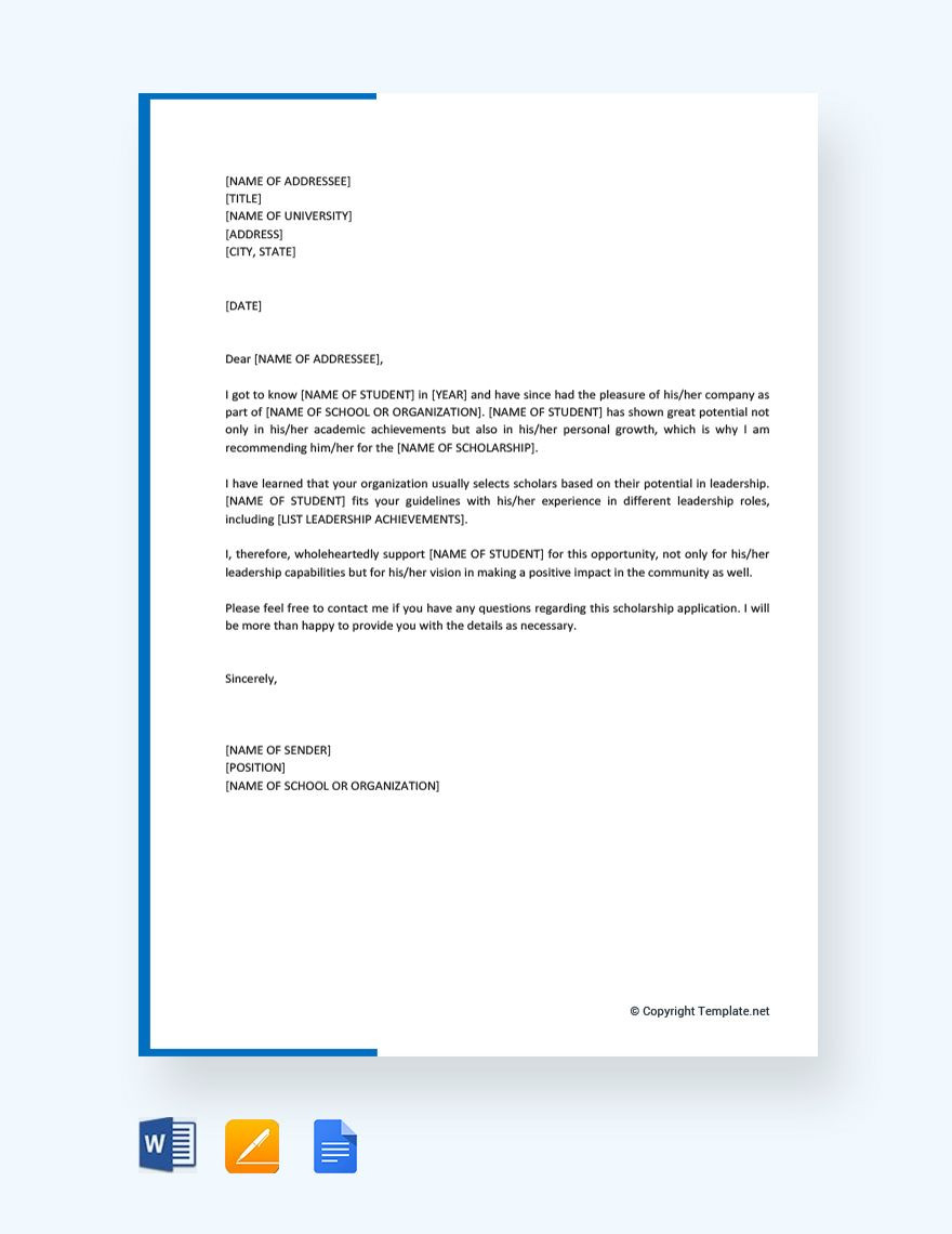Free Reference Letter Template Letter Re Mendation Template for University Student