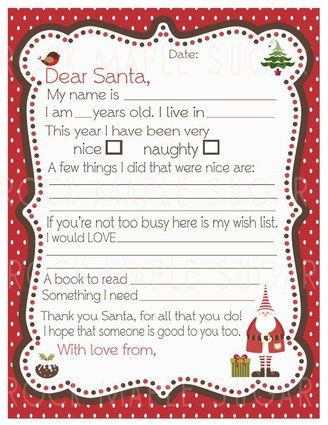 Letter From Santa Template 16 Free Letter to Santa Templates for Kids