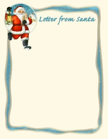 Letter From Santa Template Letter From Santa Clip Art