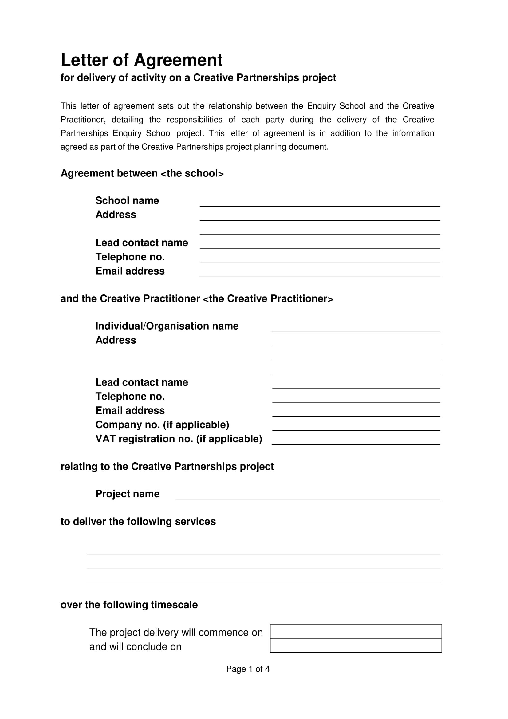 Letter Of Agreement Template 22 Letter Of Agreement Examples Pdf Doc