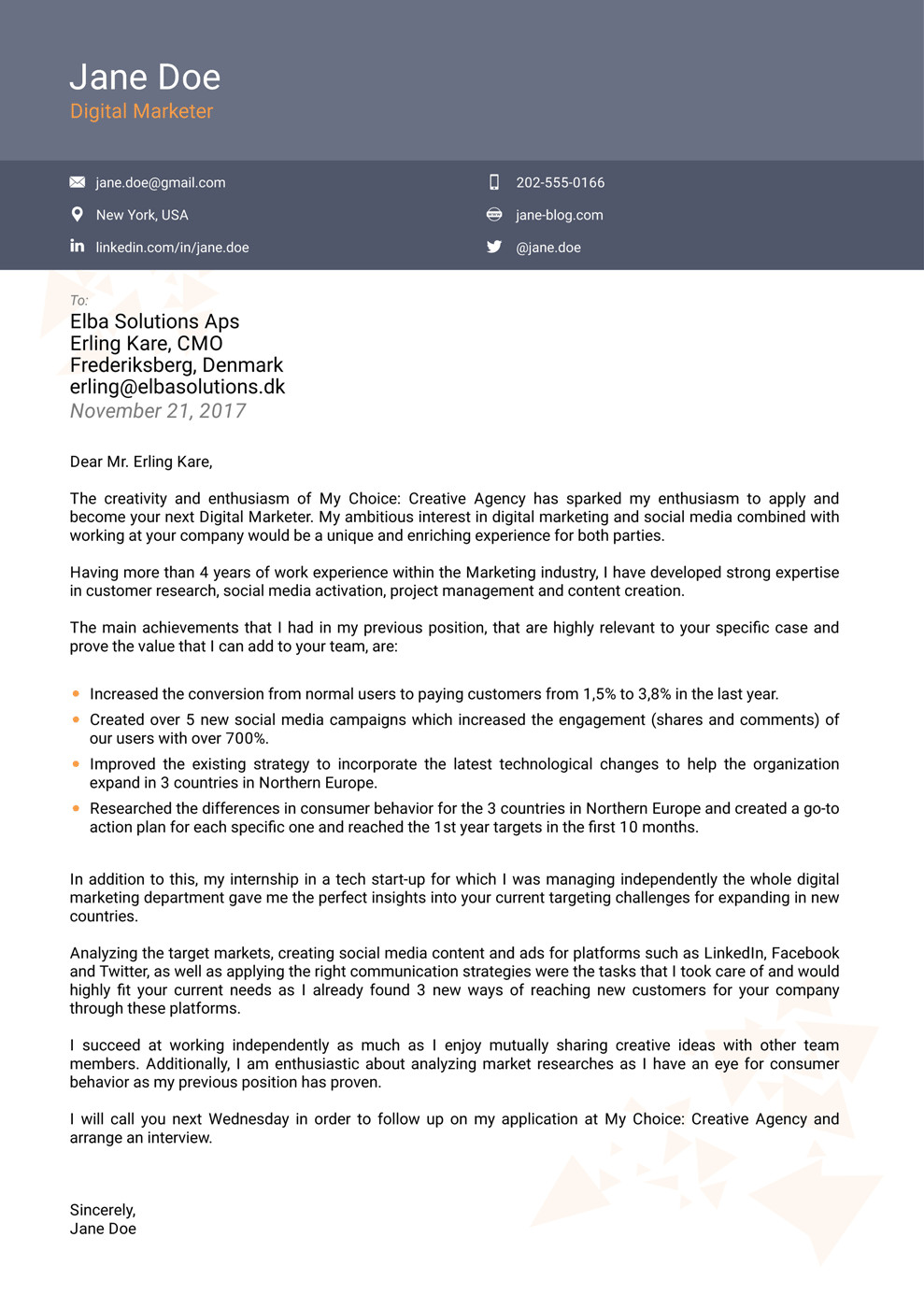 Modern Cover Letter Template 8 Cover Letter Templates for Any Field [updated 2020]