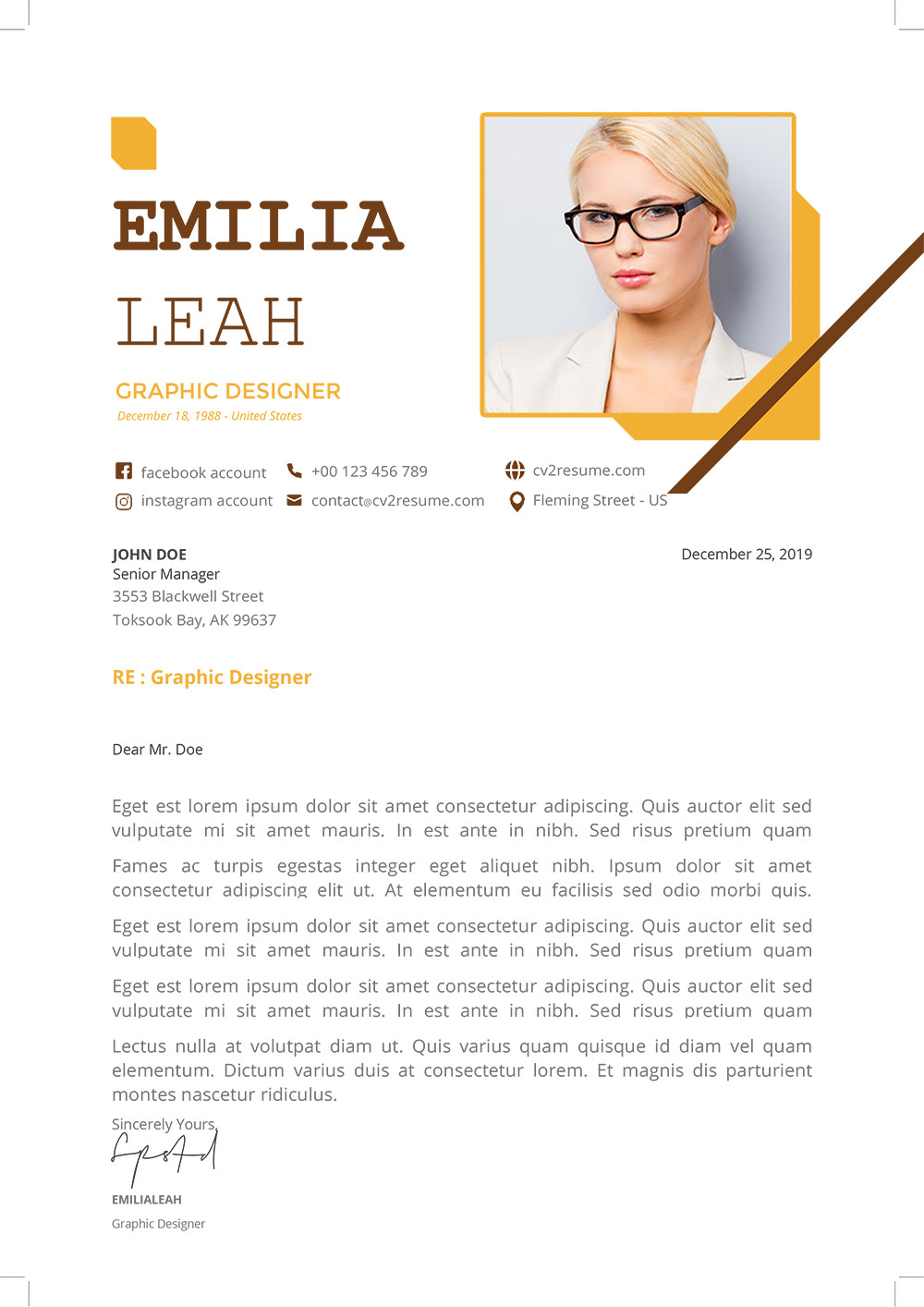 Modern Cover Letter Template Modern Cover Letter Template to Download In Word format