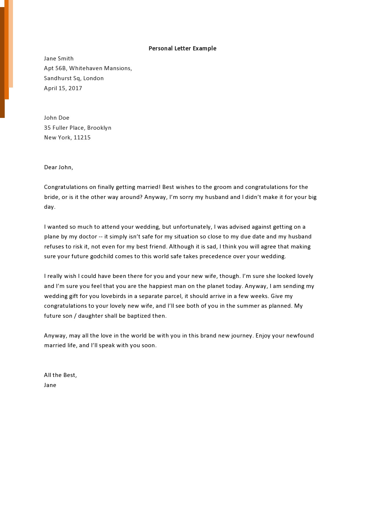 Personal Letter Template Word 47 Best Personal Letter format Templates [ Free]