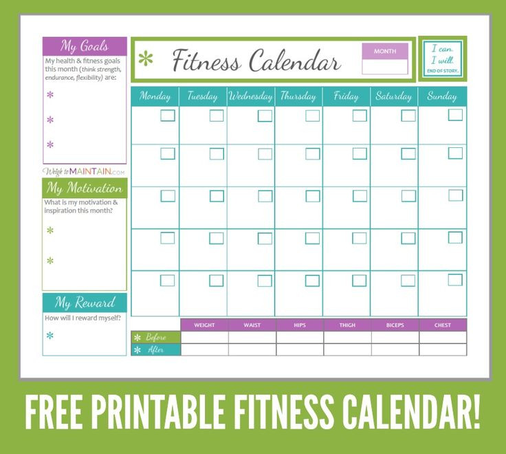 Weight Loss Calendar Template Pin On Fit Food