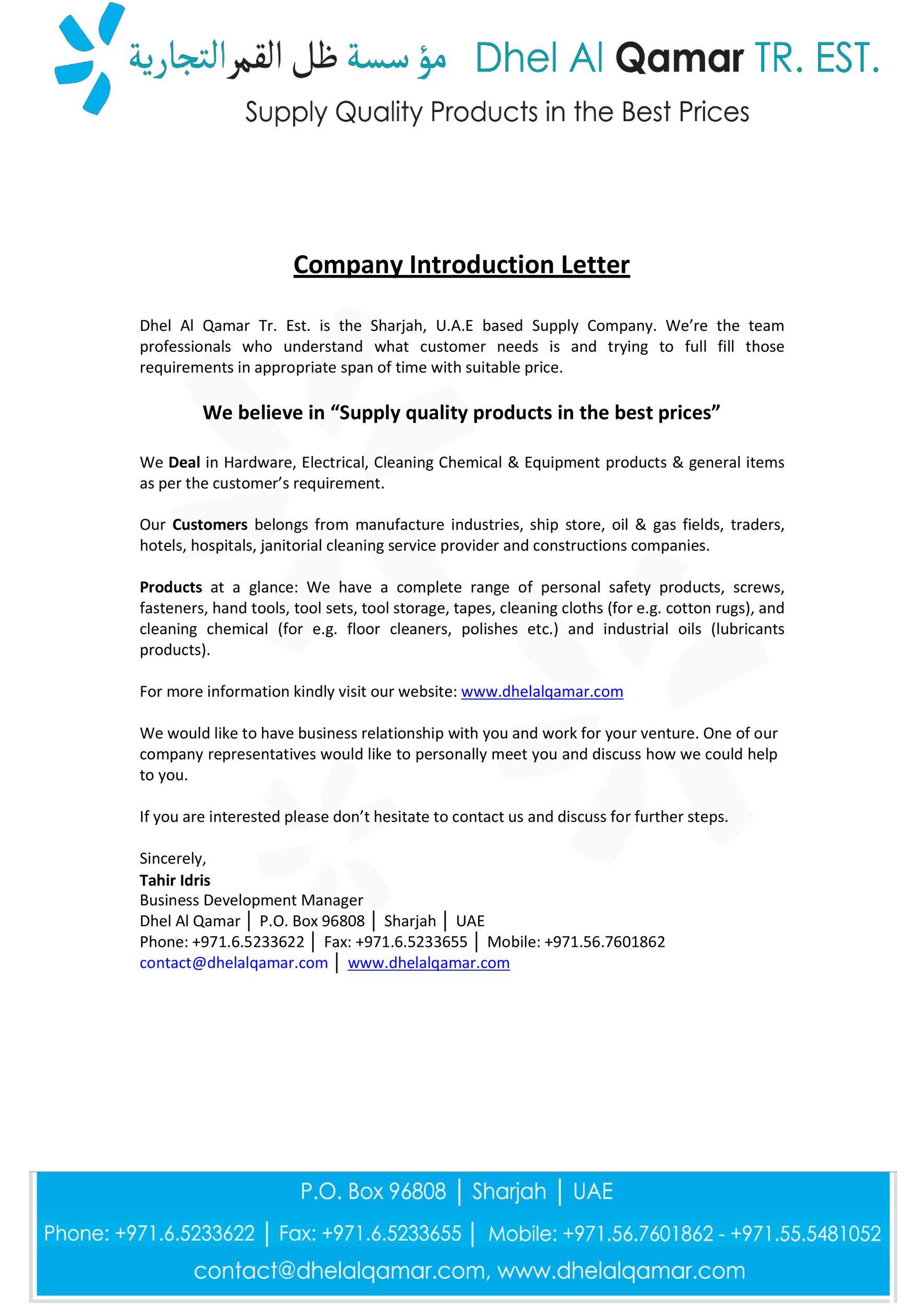 Business Introduction Letter Template 34 Free Business Introduction Letters Pdf &amp; Ms Word