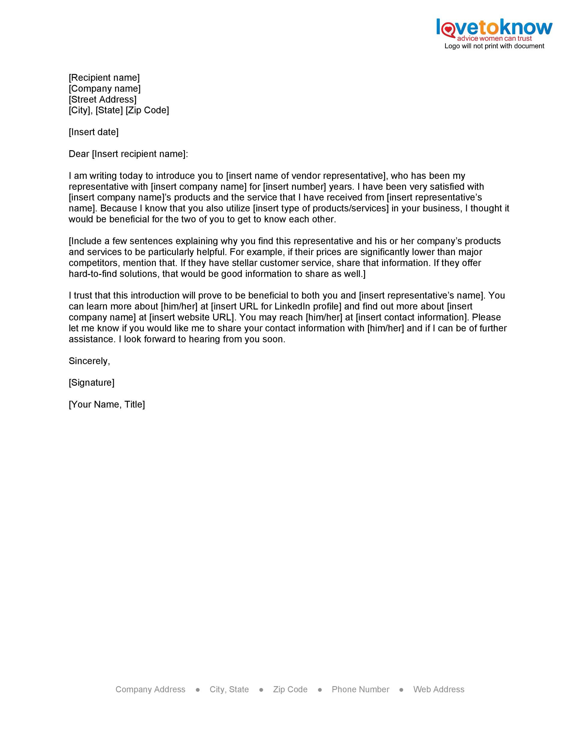 Business Introduction Letter Template 34 Free Business Introduction Letters Pdf &amp; Ms Word