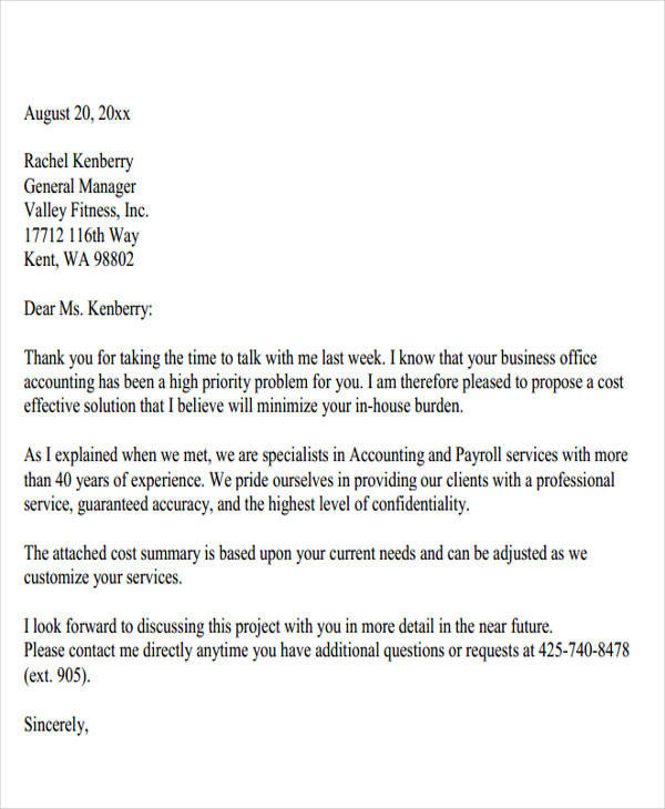 Business Proposal Letter Template Free 40 Business Proposal Letter Templates In Pdf