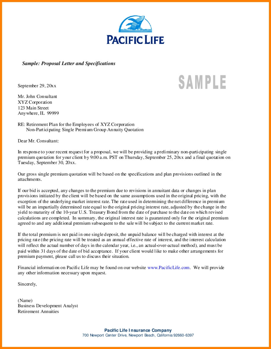 Business Proposal Letter Template Sample Business Proposal Letter