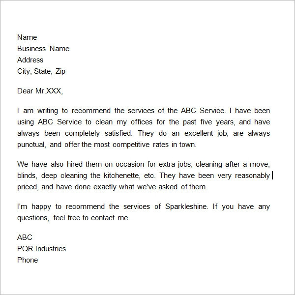 Business Reference Letter Template Business Reference Letter 11 Download Free Documents In