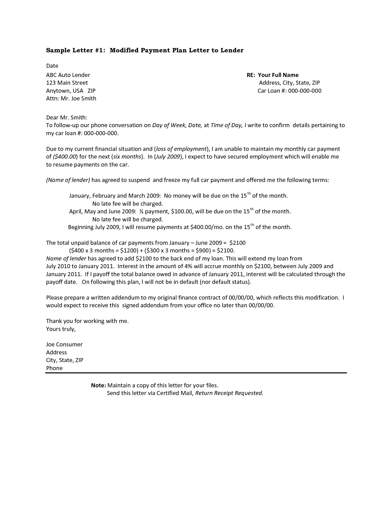 repossession dispute letter template – Kacor