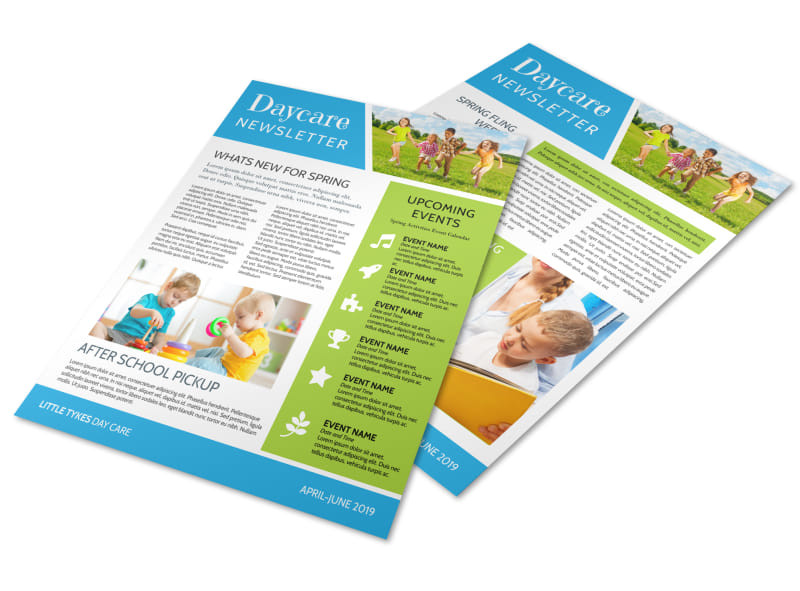 Child Care Newsletter Template Classic Daycare Newsletter Template