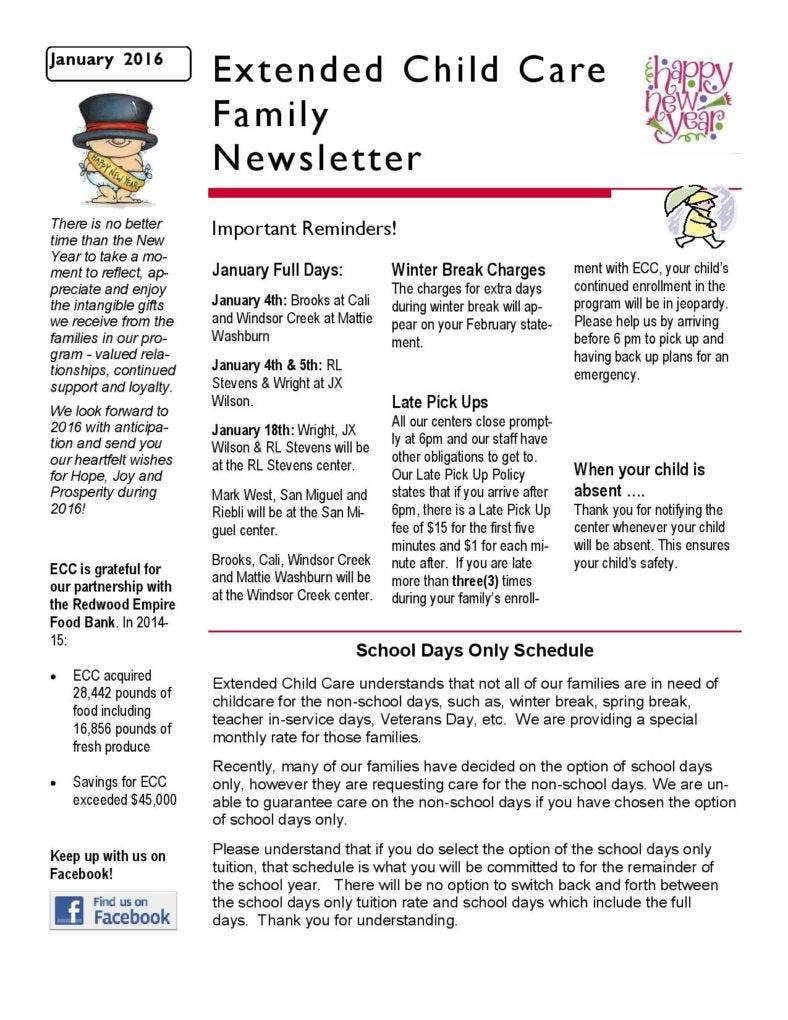 Child Care Newsletter Template Newsletter Templates 25 Free Samples Examples formats