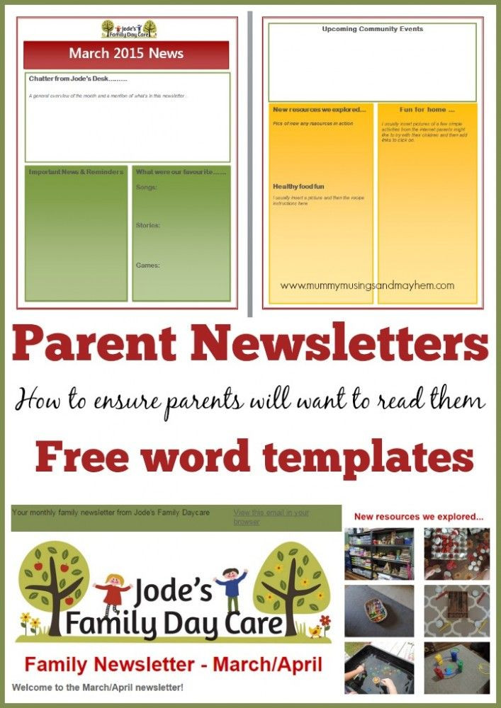 Child Care Newsletter Template Writing Engaging and Useful Newsletters for Parents