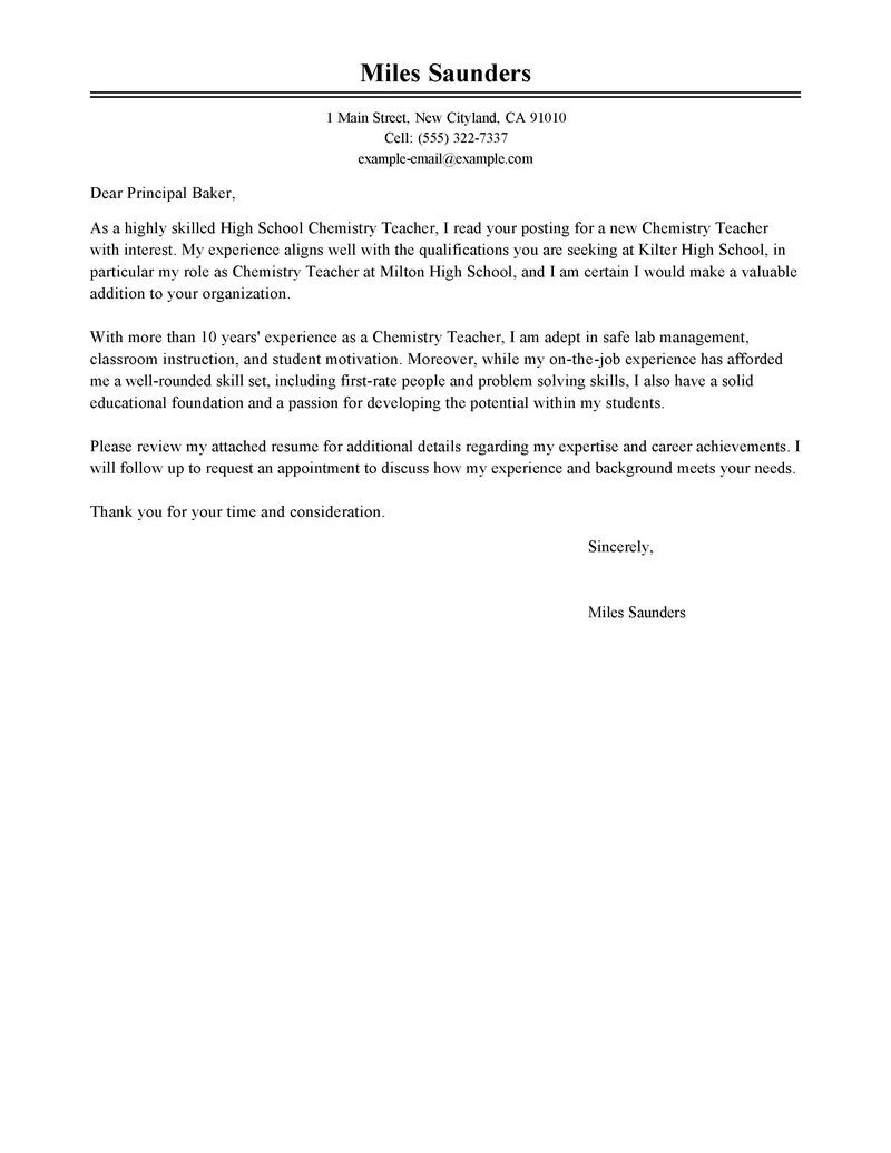 Best Education Cover Letter Examples