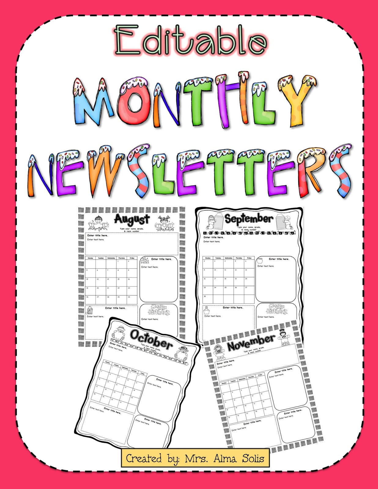 Free Editable Newsletter Template Free Preschool Newsletter Templates