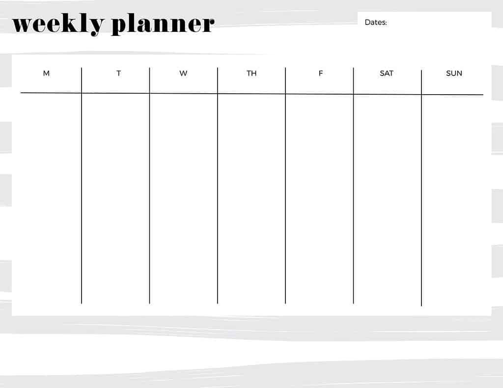 Free Weekly Calendar Template Free Printable Weekly Calendars — Your Week organized