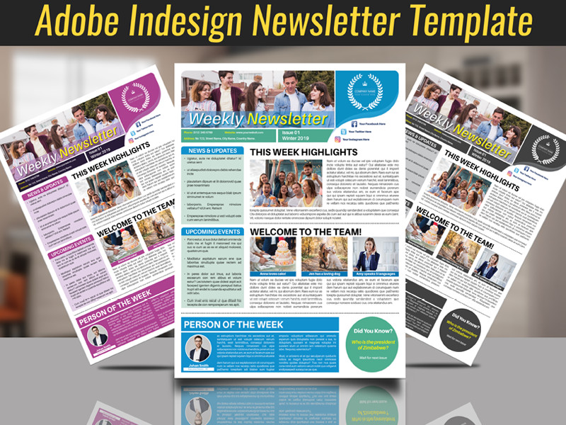 In Design Newsletter Template Indesign Newsletter Template by Naleen Chathuranga On Dribbble