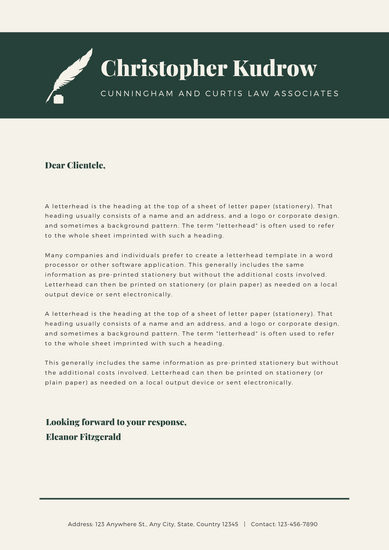 Law Firm Letterhead Template Customize 30 Law Firm Letterhead Templates Online Canva