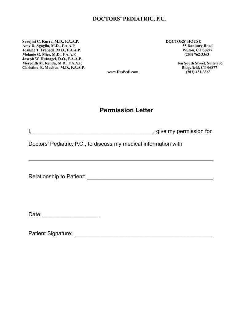 Letter Of Consent Template 5 Permission Request Letter Templates Pdf