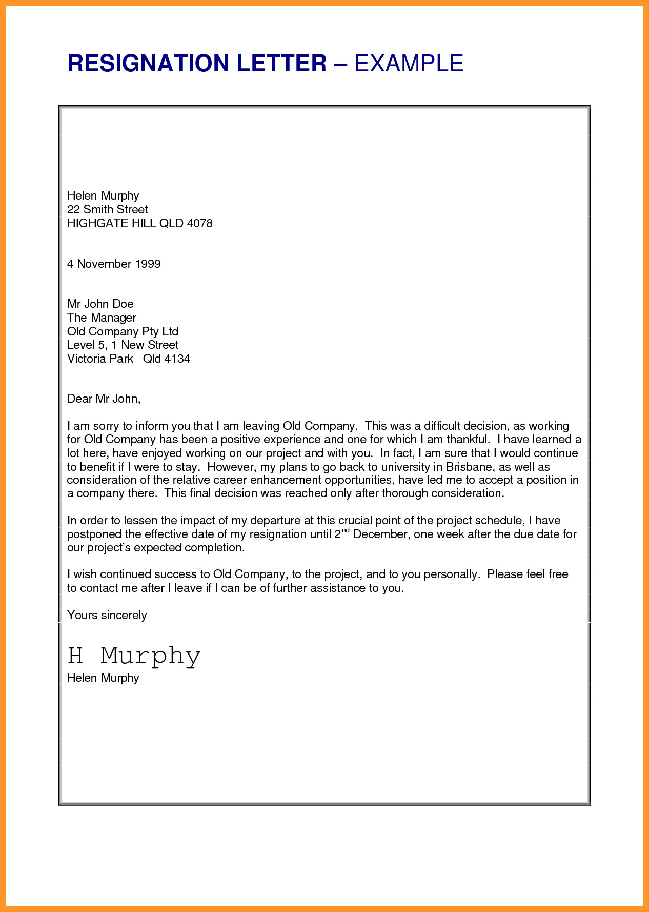 Letter Of Resignation Template 10 11 Sample Letters Of Resignation From A Job