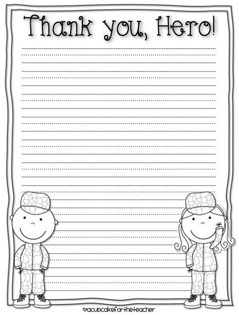 Letter to soldiers Template 4 Pinterest Celebrate Veterans Day Primary School Kids