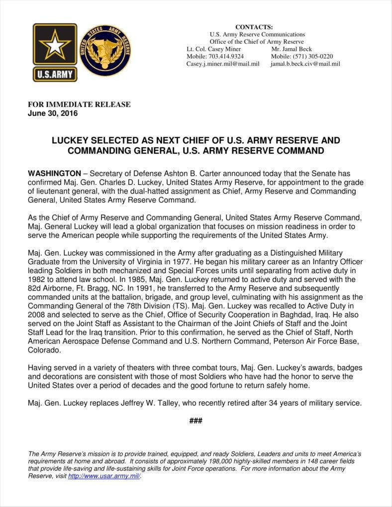 Letter to soldiers Template 9 Army Letterhead Templates