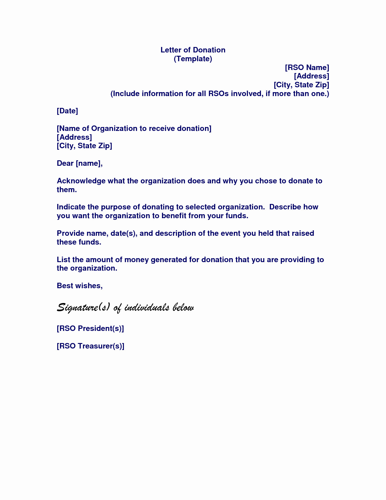 Memorial Donation Letter Template formal Request Letter format Example