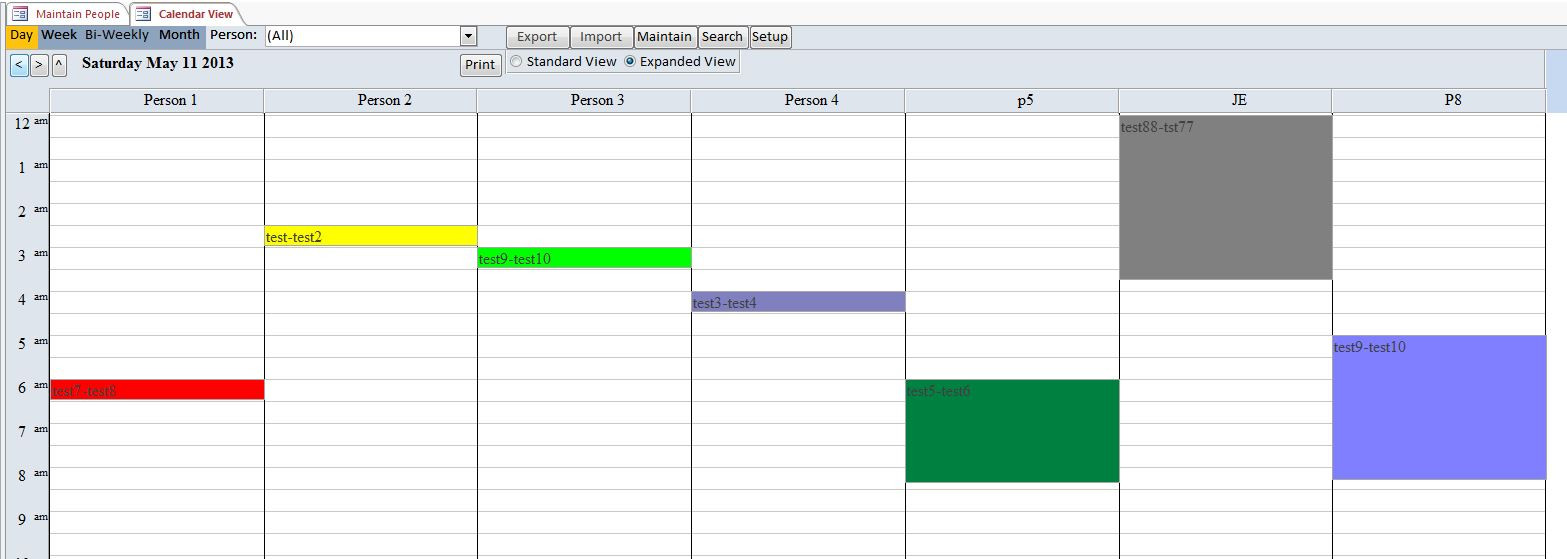Microsoft Access Calendar Template Enhanced Calendar Scheduling Database Template