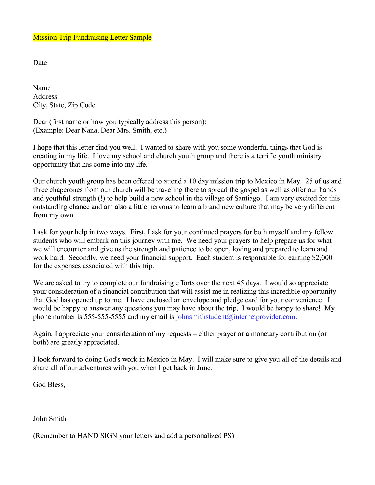 Sample Support Letter For Refugee