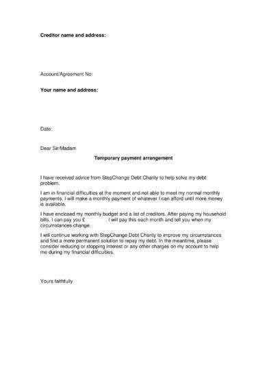Payment Arrangement Letter Template 16 Agreement Letter for Payment Examples Pdf Doc