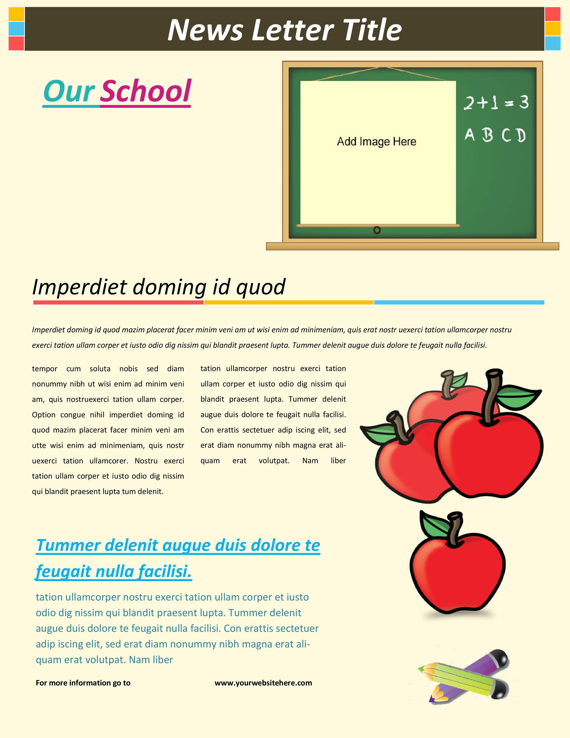 Print Newsletter Template Free 50 Free Newsletter Templates for Work School and Classroom