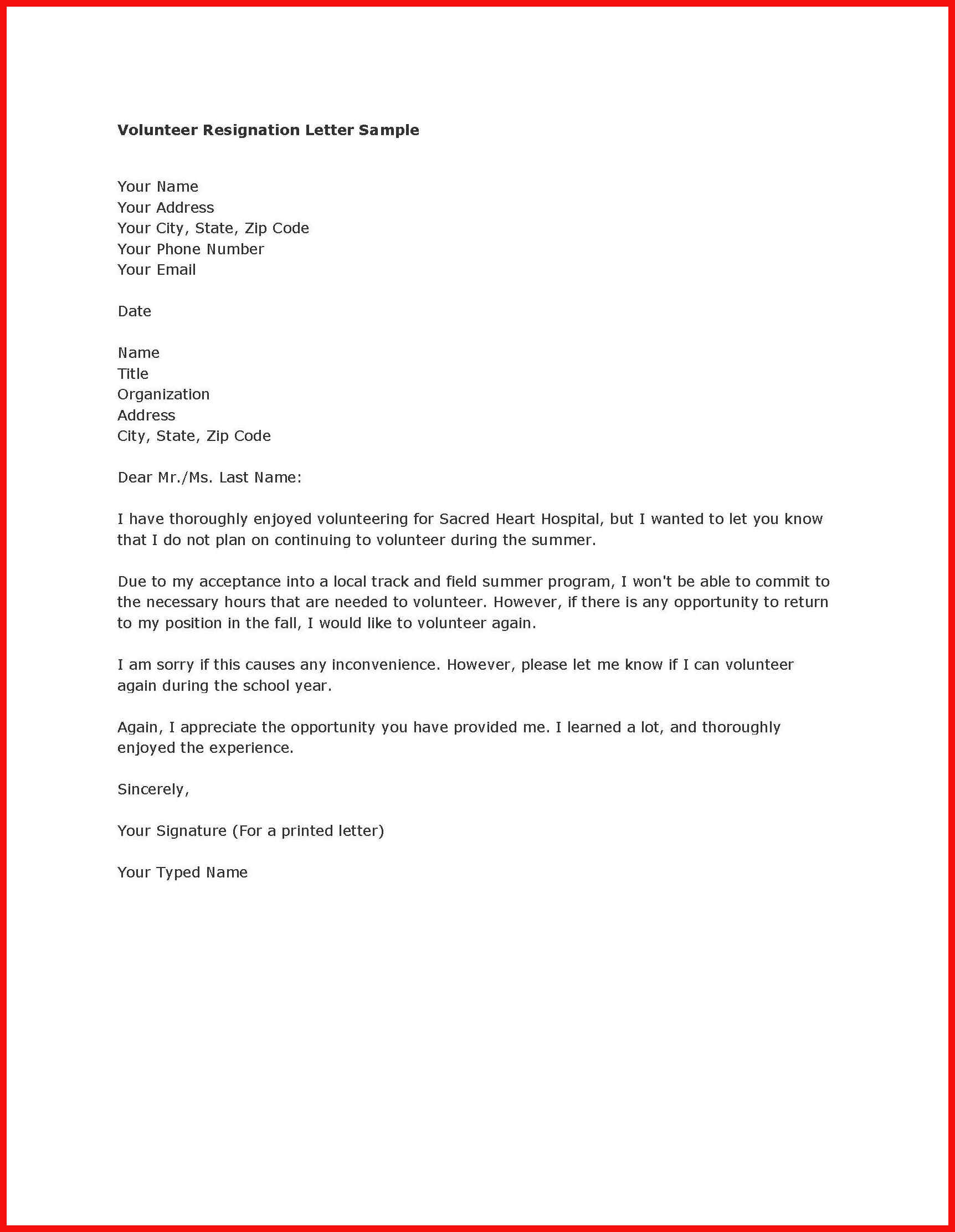Resignation Letter Template Free Free Resignation Letter Template Microsoft Word Download