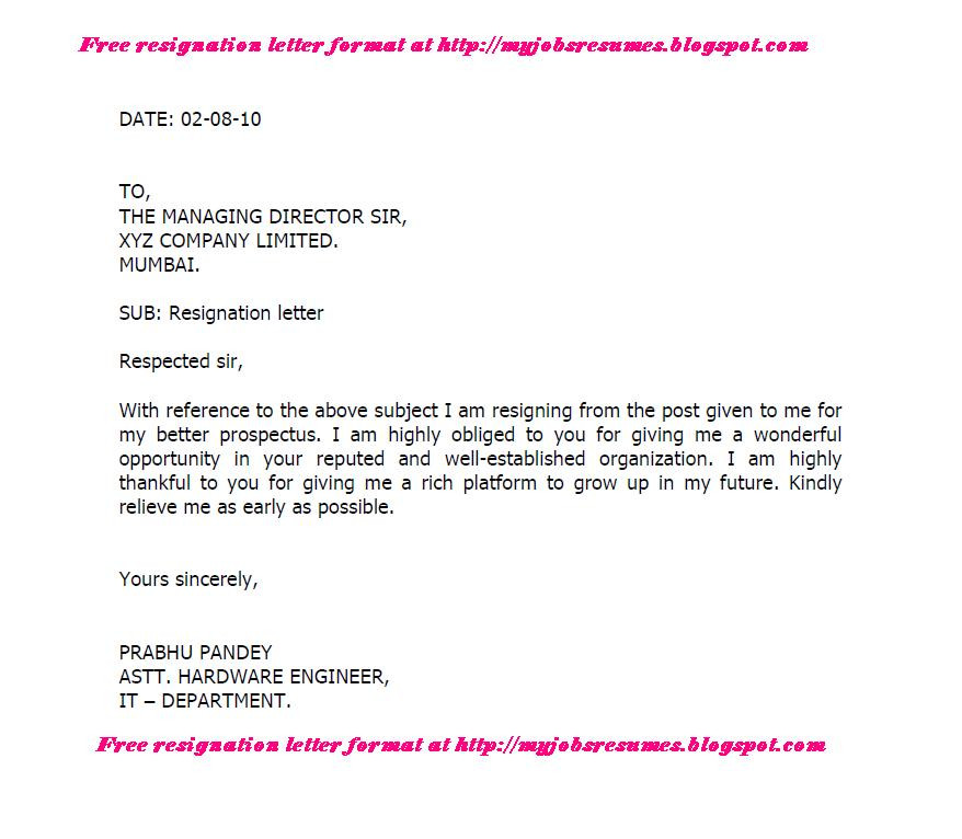 Resignation Letter Template Free Fresh Jobs and Free Resume Samples for Jobs Resignation