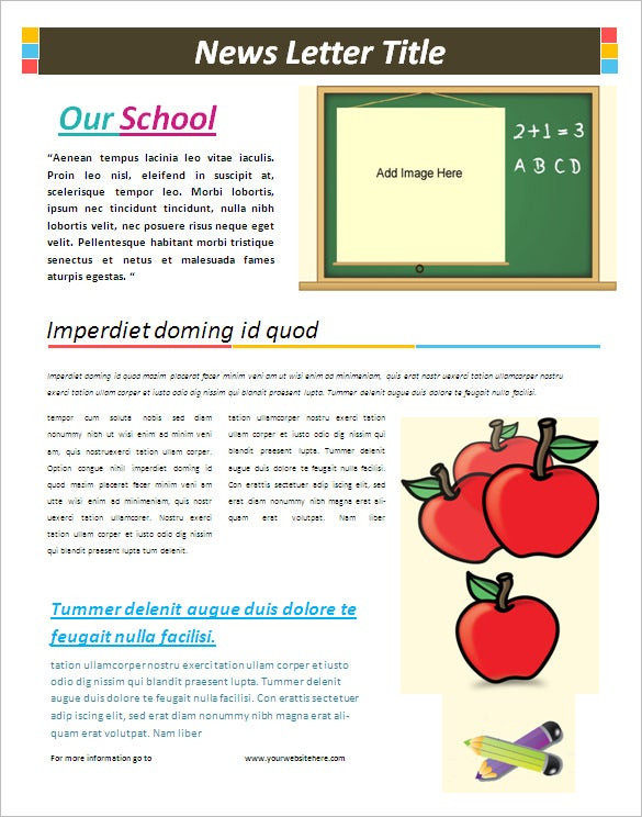 School Newsletter Template Free 12 School Newsletter Templates Doc Pdf