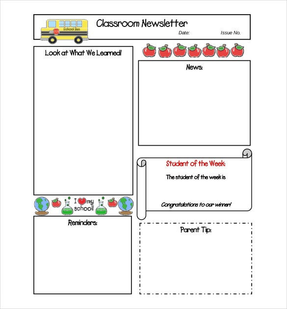 School Newsletter Template Free 8 Free Newsletter Templates Free Word Pdf Documents
