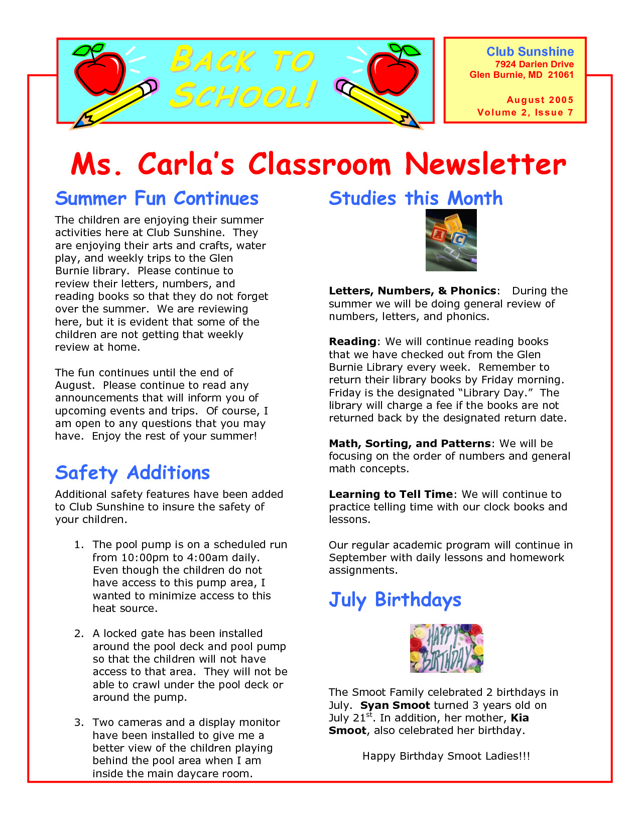 School Newsletter Template Free Classroom Newsletter Templates Wallpapersupnet Xbedd3os
