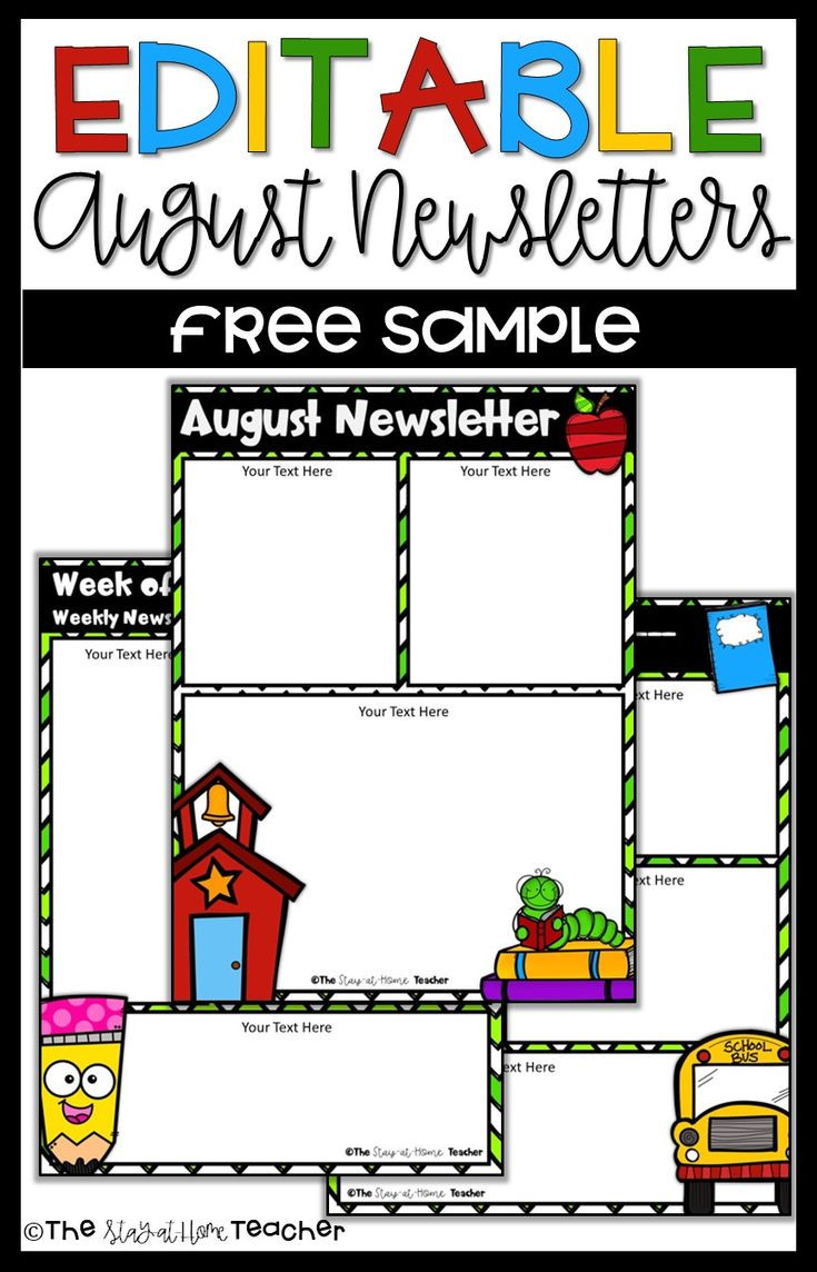 School Newsletter Template Free Editable August Newsletter Templates Free Sample