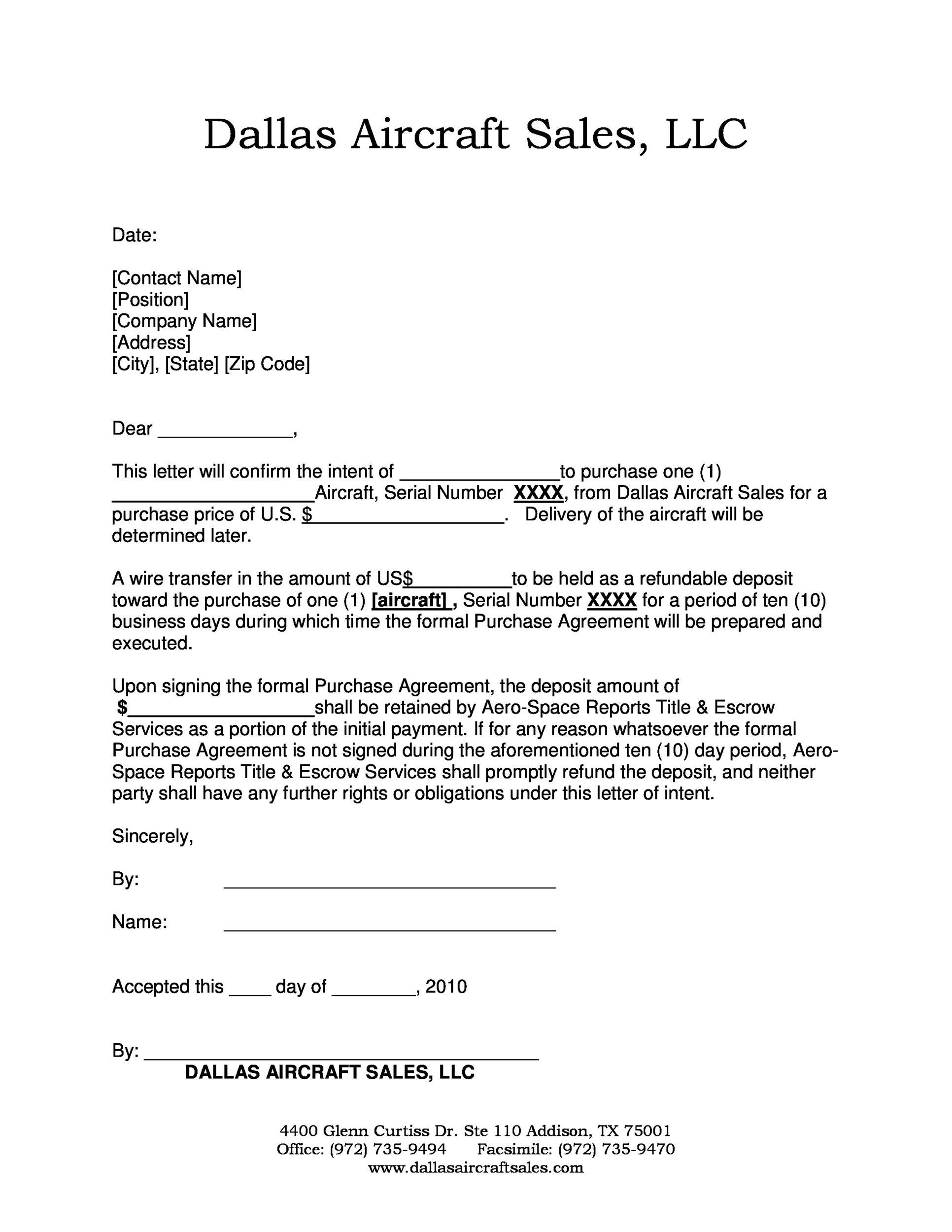 Template Letter Of Intent 11 Letter Of Intent Templates