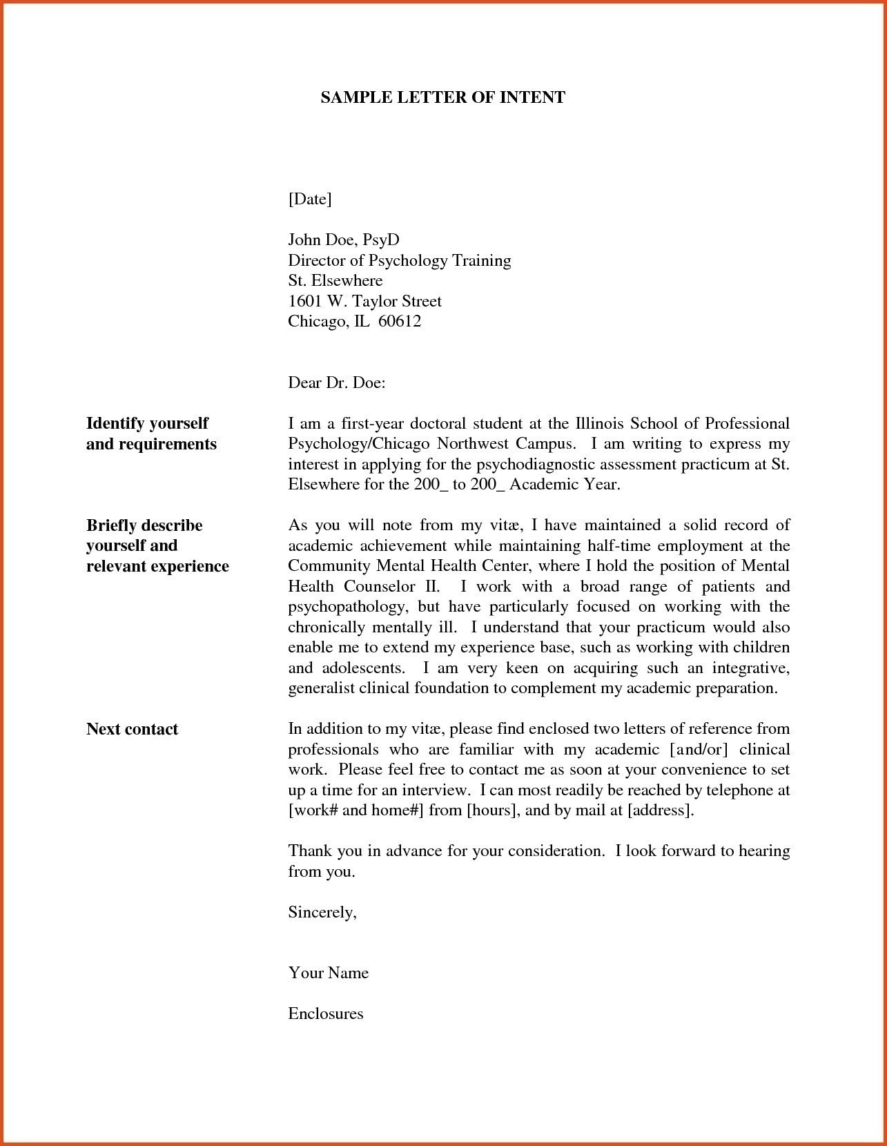 Template Letter Of Intent Sample Letter Intent for Job Philippines