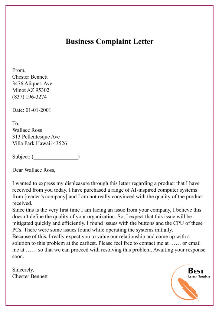 Business form Letter Template 10 Free Business Letter Template In Pdf Word [doc]