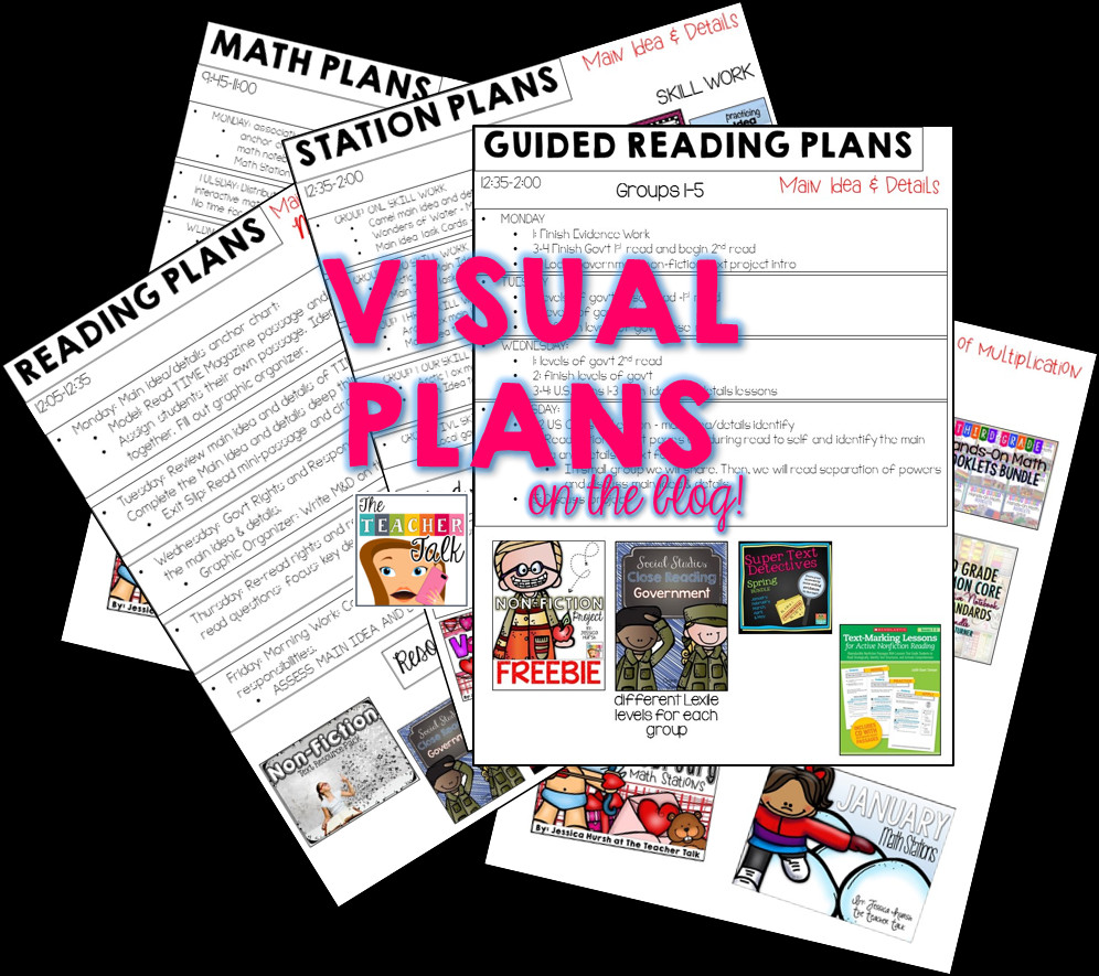 3rd Grade Reading Lesson Plans Visual Plans Reading Block Revised Again