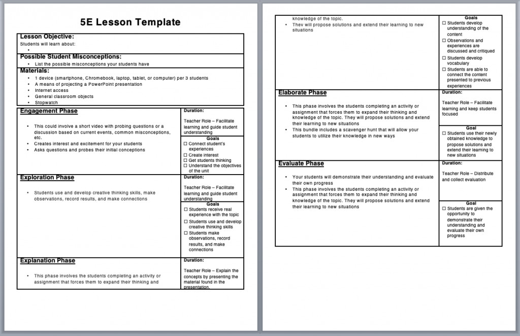 5e Lesson Plan 5e Lesson Plans How and why to Use them In Your